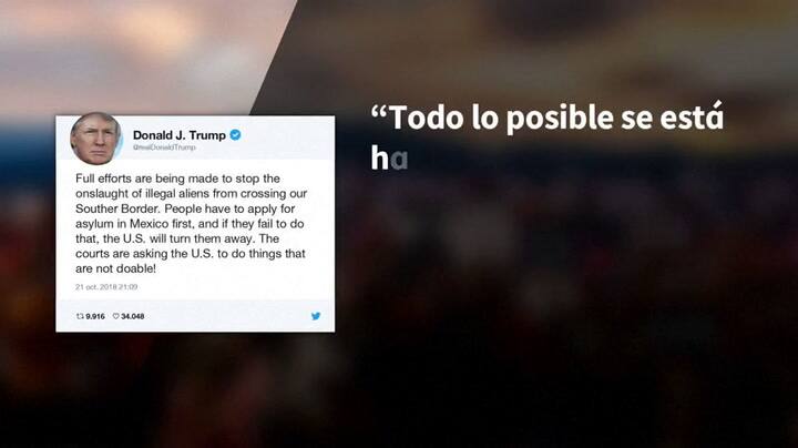 Trump promete hacer todo lo posible para detener caravana - Fuente: AFP