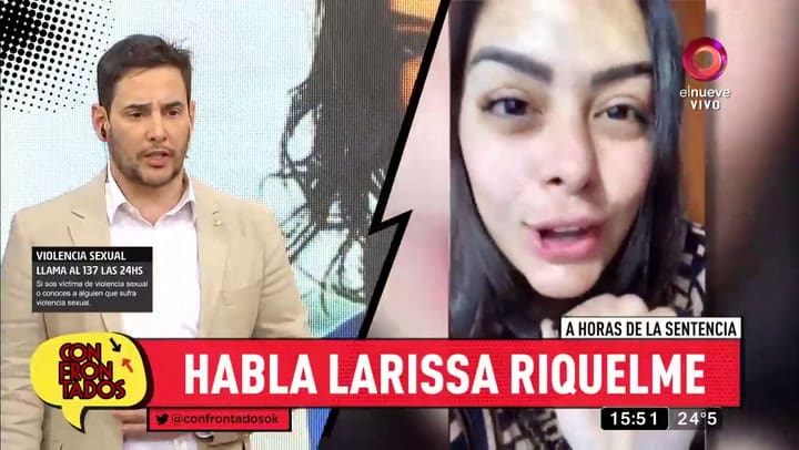 Habla Larissa Riquelme - Fuente: el nueve