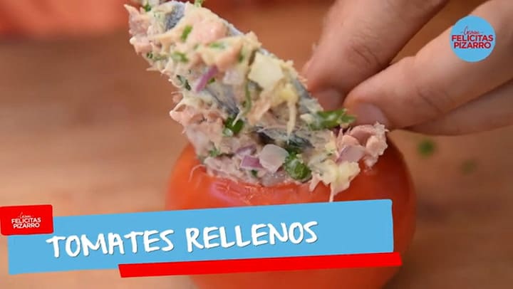 Tomates Rellenos Con Atún, Papa Y Mayonesa Felicitas Pizarro