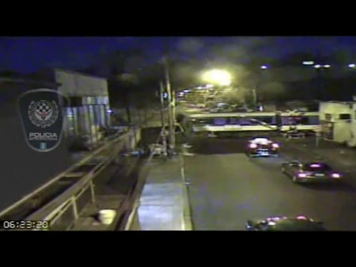 El momento del accidente (Gentileza: Policía Metropolitana)