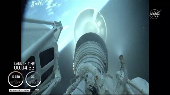 Primer desacople de la nave con el robot hacia Marte - Fuente: NASA