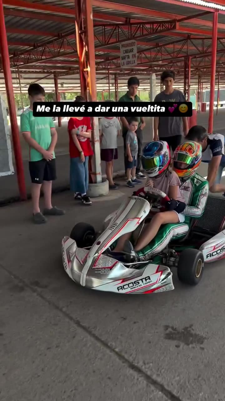 Franco Colapinto volvió a correr en karting