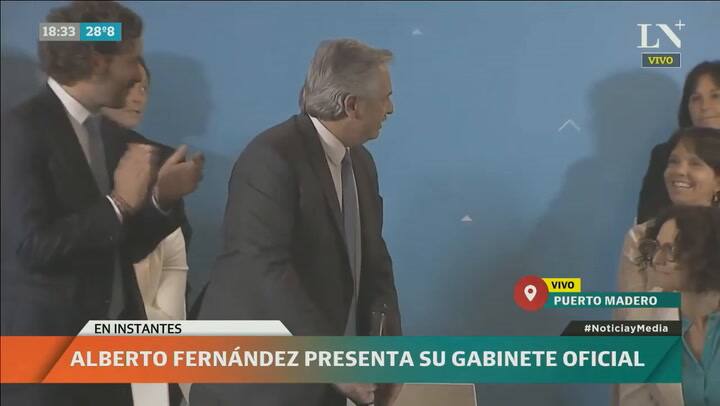 Alberto Fernández presenta su Gabinete
