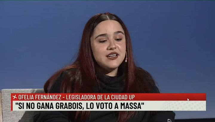 Ofelia Fernández con Luis Novaresio