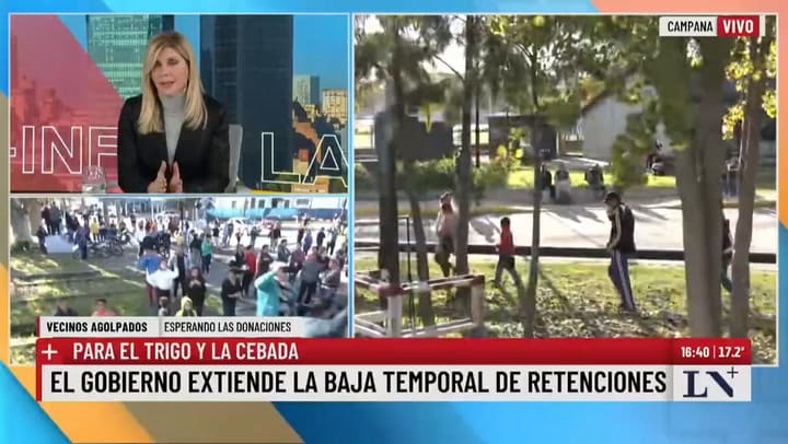 Tensión en la llegada del tren solidario; el drama después de las inundaciones