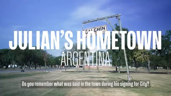 Julián Álvarez cuenta como conoció a su novia en un documental