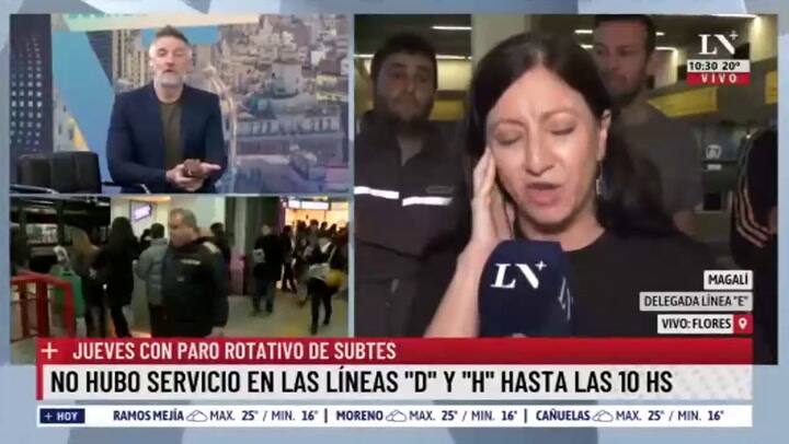 Luis Novaresio tuvo un fuerte cruce con una delegada por el paro de subtes