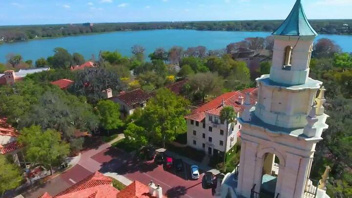 El campus del Rollins College es uno de los atractivos de Winter Park