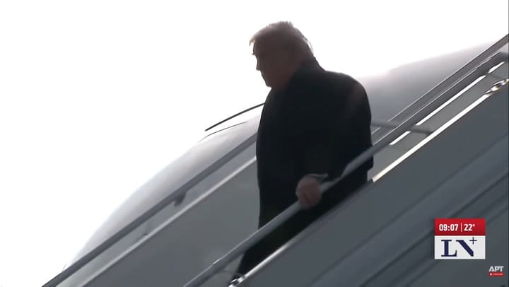 Asi llego Trump a Davos