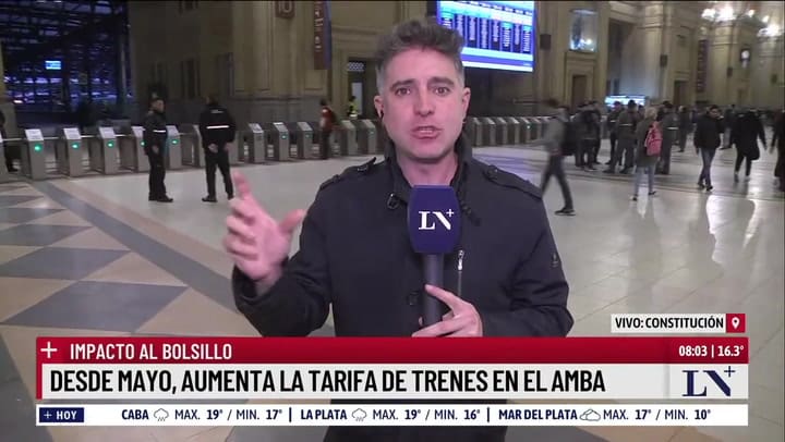 Aumenta la tarifa de trenes en mayo
