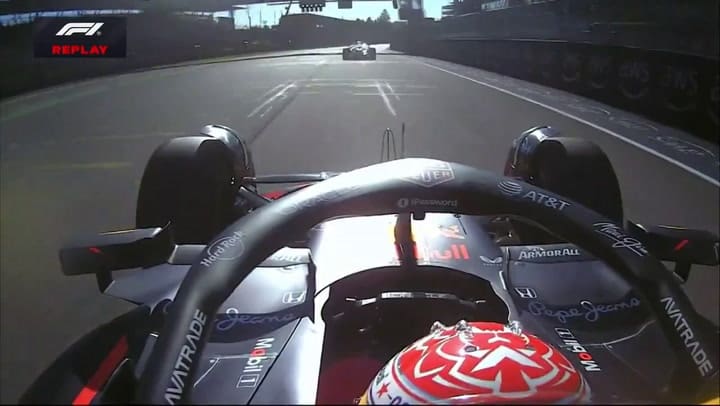 La insólita reacción de Max Verstappen a una maniobra de Franco Colapinto