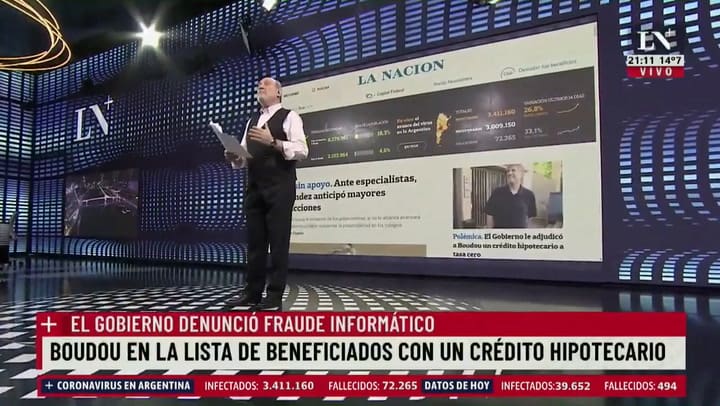Boudou en la lista de beneficiados de un crédito hipotecario: gobierno denunció fraude informático