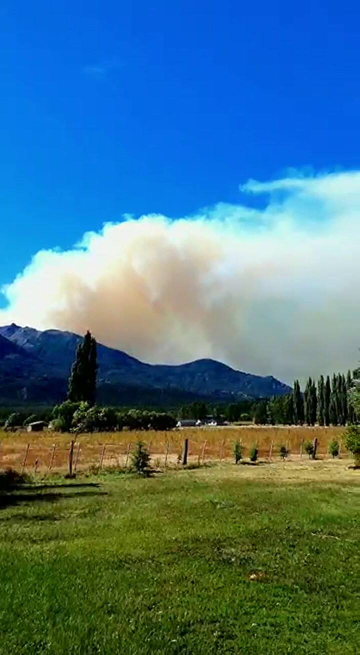 Sigue activo el incendio forestal en la zona de Cholila, Chubut