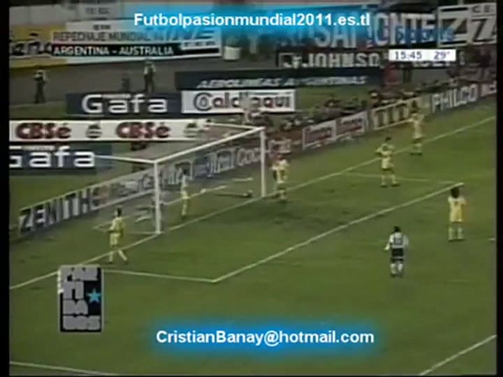 Gol de Batistuta a la selección de Australia