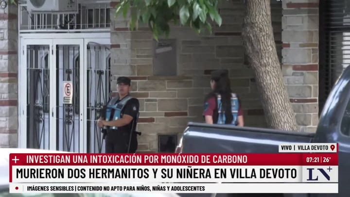 Una niñera y dos niños murieron por intoxicación de monóxido de carbono en Villa Devoto