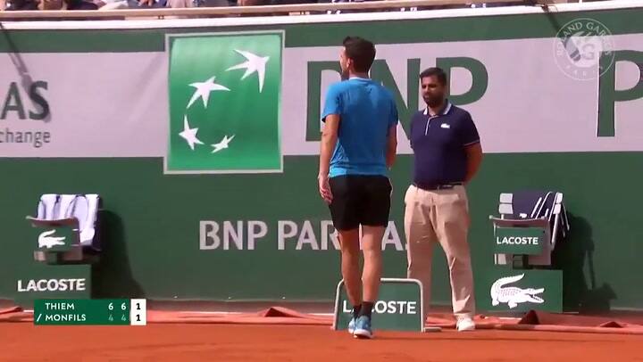 La 'Gran Willy' de Dominic Thiem a Gael Monfils - Fuente: Roland Garros