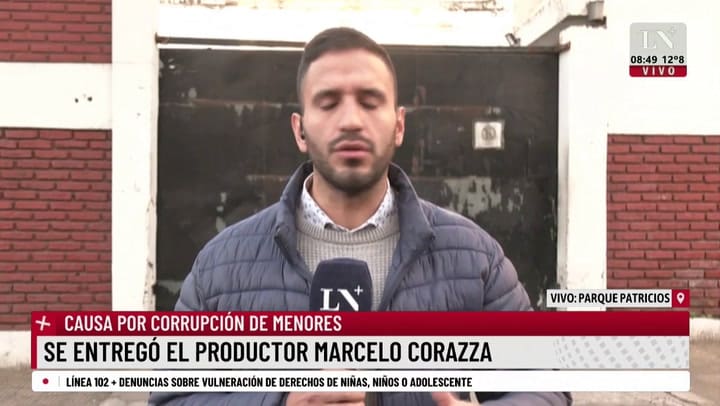 Corrupción de menores: se entregó Marcelo Corazza