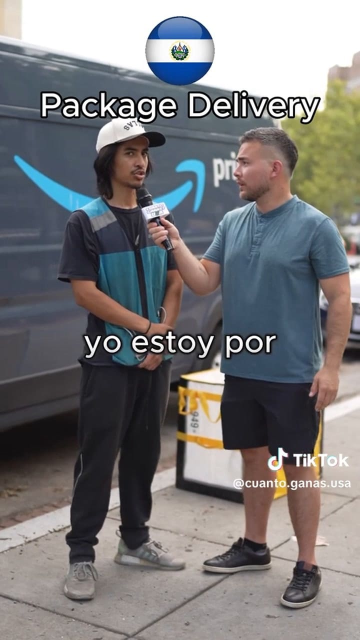 Esto es lo que gana un salvadoreño repartiendo paquetes de Amazon
