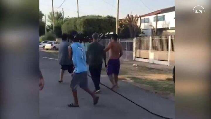 Faenaron una vaca en la calle (Gentileza: Periódico El Progreso)