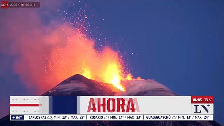 Alarma en Italia por el volcan Etna