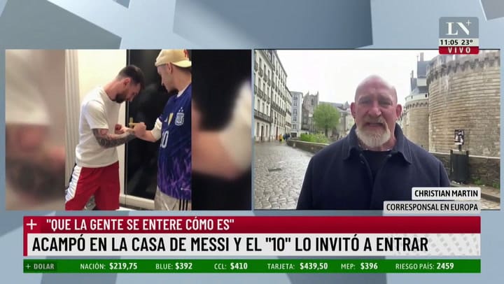 Acampó en la casa de Messi y el capitán argentino lo dejó entrar
