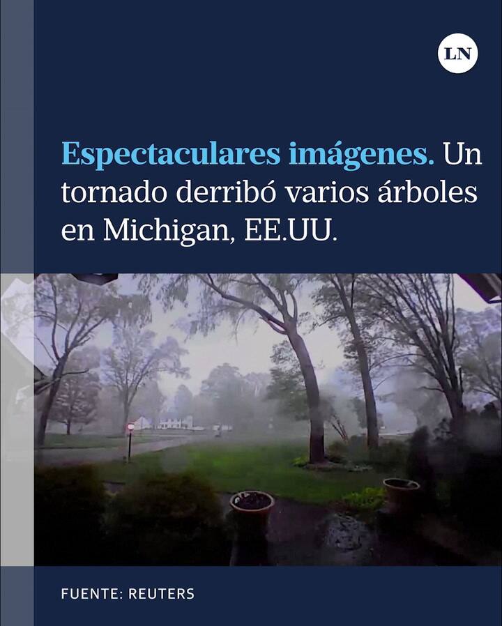Espectaculares imágenes: un tornado derribó varios árboles en Michigan, EE.UU.