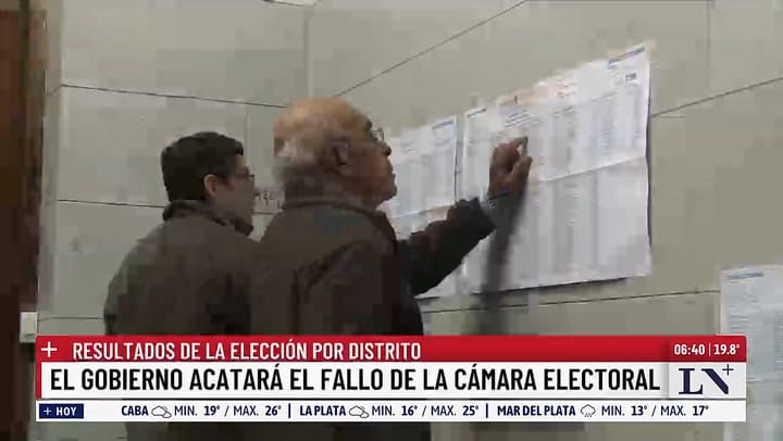 La Justicia Electoral determino que el resultado del domingo se contara por distrito