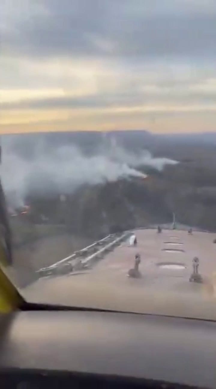 El incendio en la Quebrada del Condorito el 11 de octubre