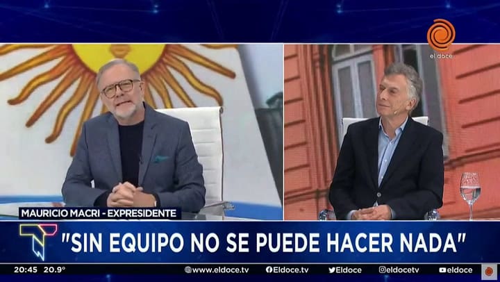 El expresidente Mauricio Macri en ElDoce.tv