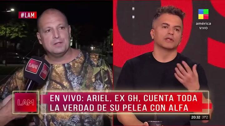Ariel de Gran Hermano dio su versión de la pela con Alfa