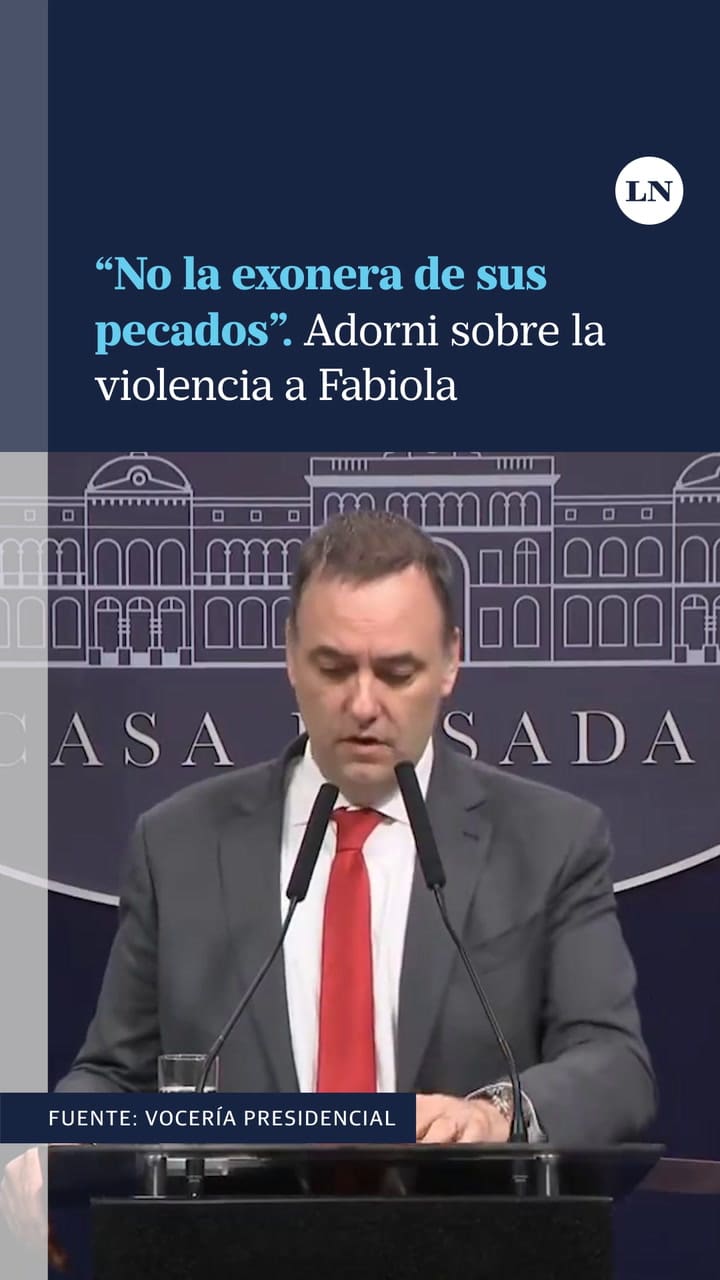 Adorni sobre la violencia que sufrió Fabiola Yañez: "No la exonera de sus delitos durante 4 años"