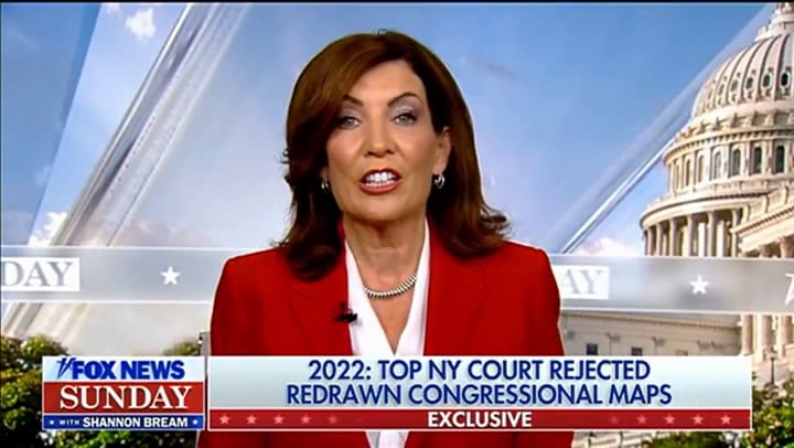 Kathy Hochul en respuesta al intento de rediseño de mapas electorales