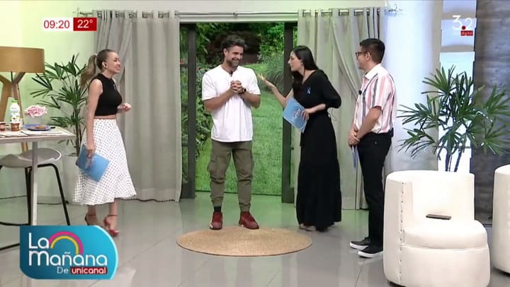 El incómodo momento que vivió Luciano Castro en su paso por un programa de la televisión paraguaya