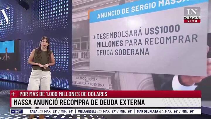 Fuerte suba de los bonos tras el anuncio de Sergio Massa