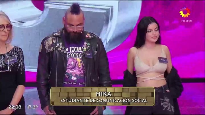 La emoción de Mika ante el saludo de 'Pampita'