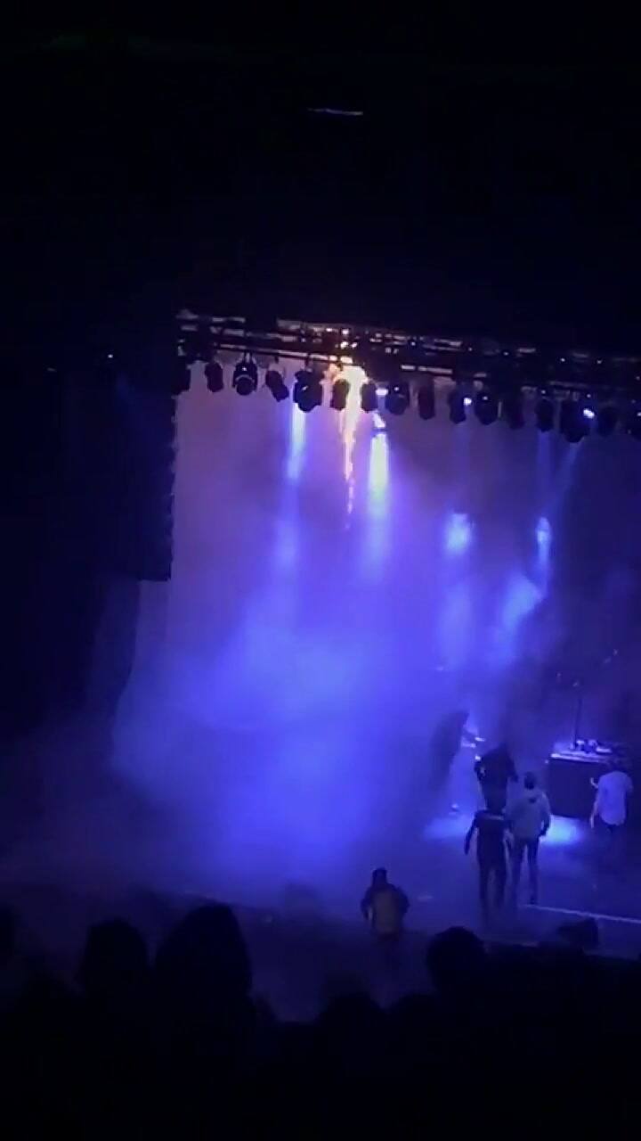 Fuerte: El inicio del incendio en el recital De Diego Torres