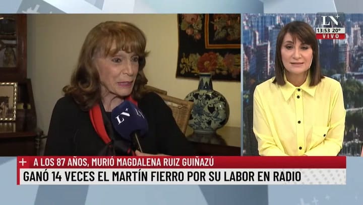 Murió Magdalena Guiñazu