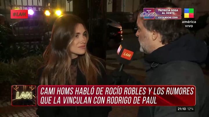Cami Homs hablo de los rumores de romance de Rodrigo De Paul y Rocio Robles