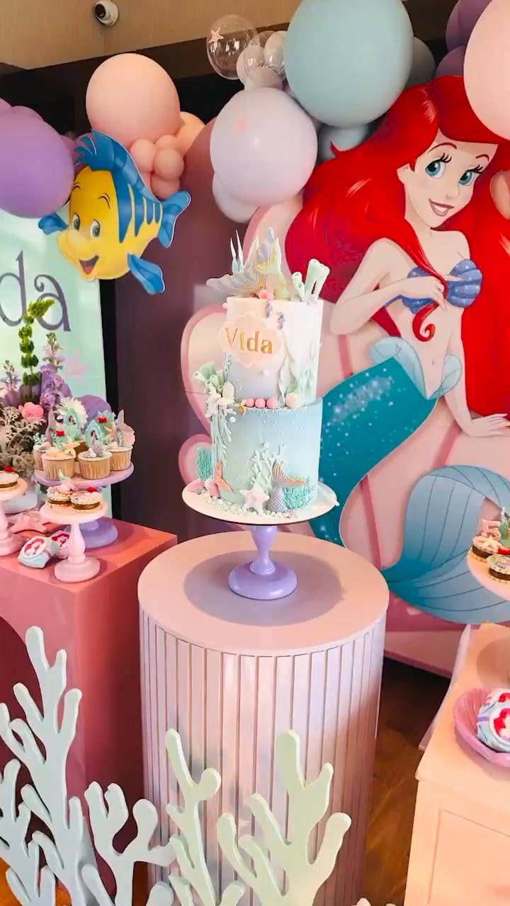Luisana Lopilato celebró el cumpleaños de su hija Vida con temática de La Sirenita