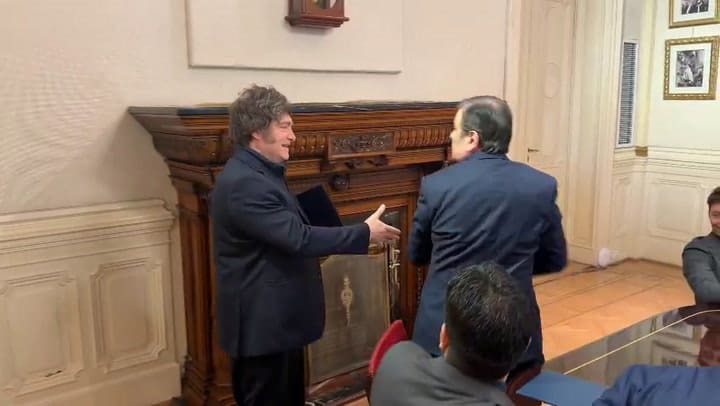 La llegada de Milei al encuentro con gobernadores