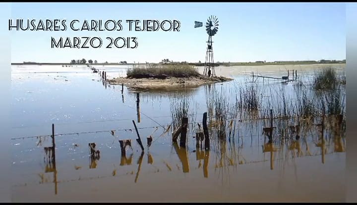 Sequía en la laguna Curaru