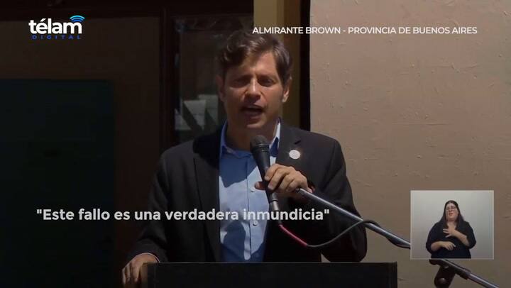 Axel Kicillof dijo que 'El fallo de la Corte Suprema es una verdadera inmundicia'