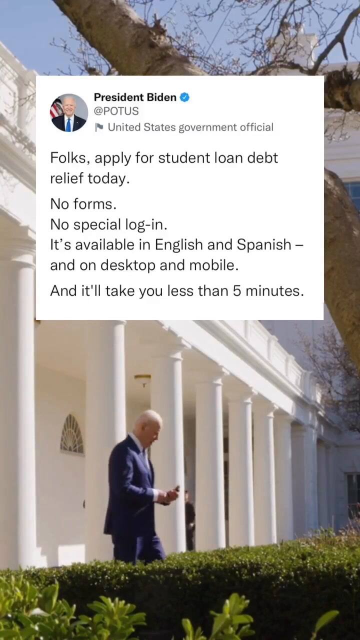 El gobierno de Joe Biden espera aliviar la deuda de aproximadamente 40 millones de personas