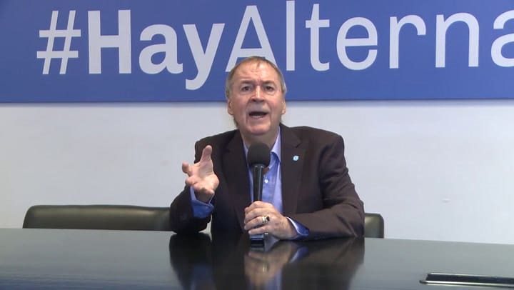 Schiaretti, en la reunión de precandidatos de Alternativa Federal - Fuente: YouTube