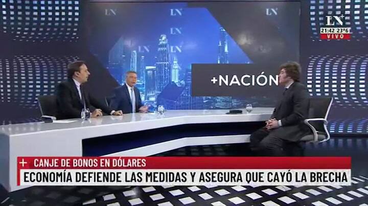 Entrevista a Javier Milei en +Nación