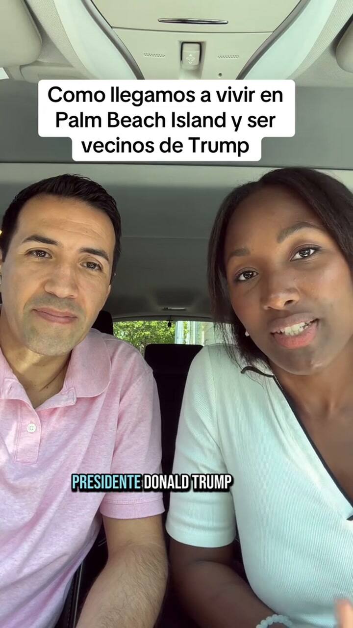 Una pareja de latinos se mudó a Palm Beach, donde vive el presidente de Estados Unidos (TikTok: @ricarte_properties)
