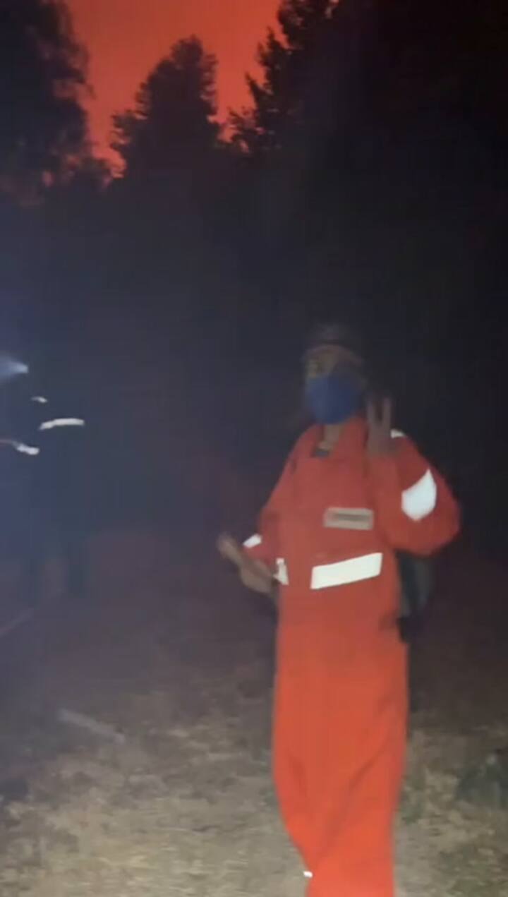 Incendio forestal en Chubut