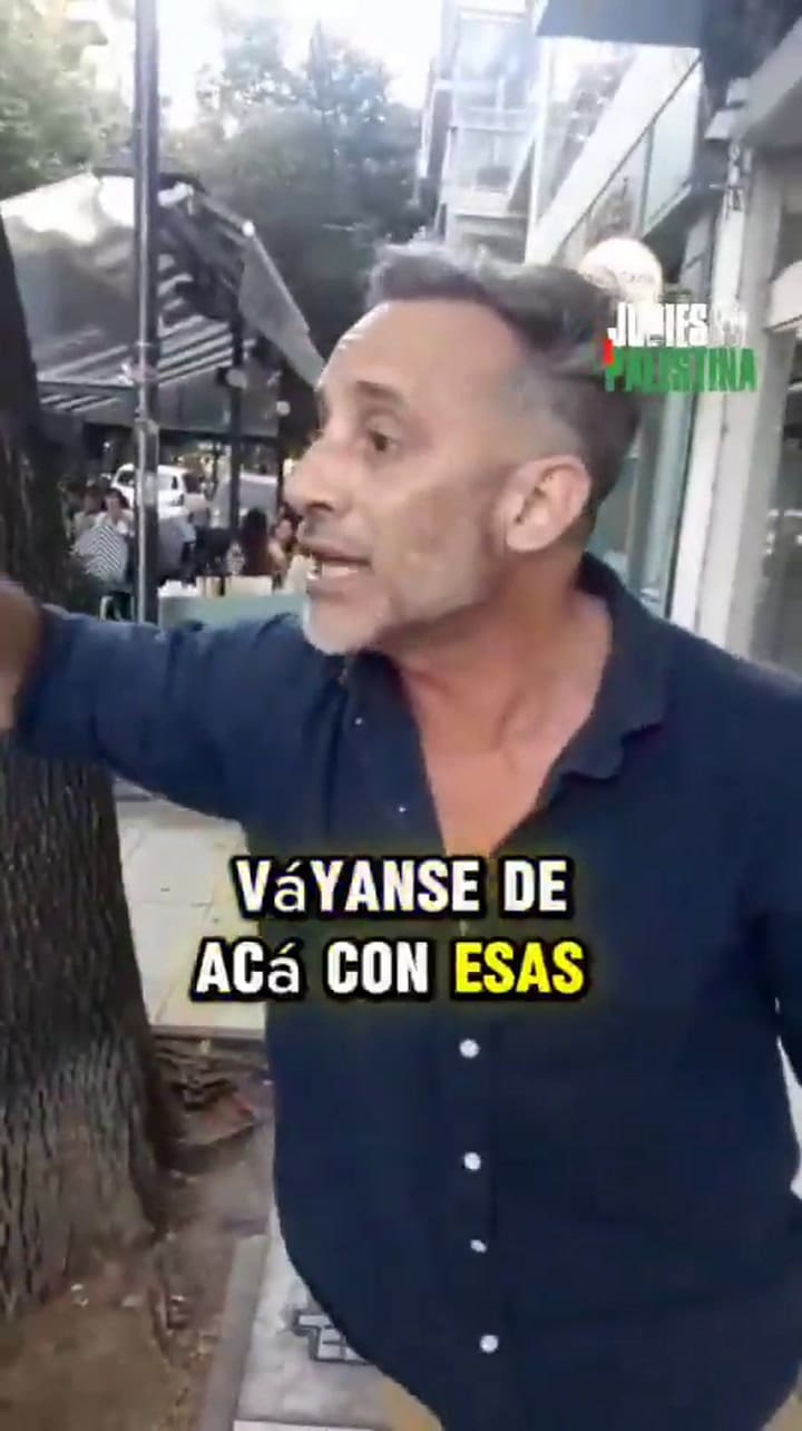Una semana de polémica por un manifestante pro palestina en un bar de Palermo