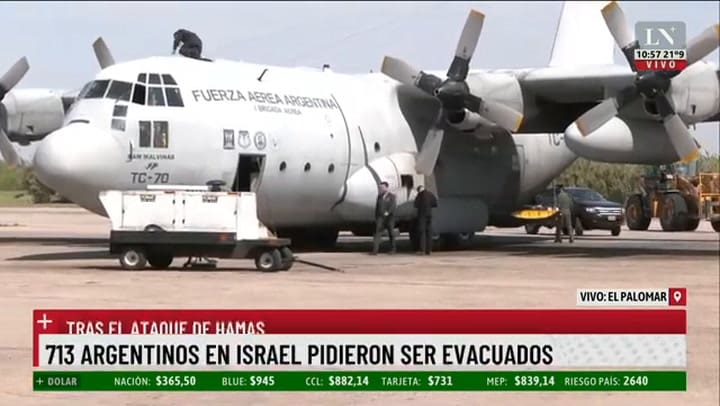 Israel Bajo Fuego Parte Un Vuelo De La Fuerza Aérea; Evacuación De Los Ciudadanos Argentinos