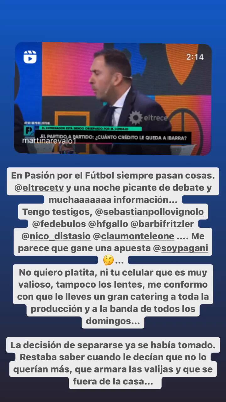 No quiero tu platita': Martín Arévalo le ganó una apuesta a Horacio Pagani y lo chicaneó